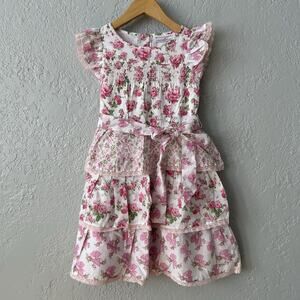 American Girl x Love Shack Fancy Pink Floral Garden Party Dress Size 3 Retired